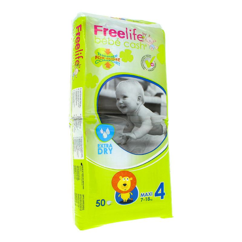 Imagen de Freelife Pañal bebecash 4 maxi 7-18kg 48uds