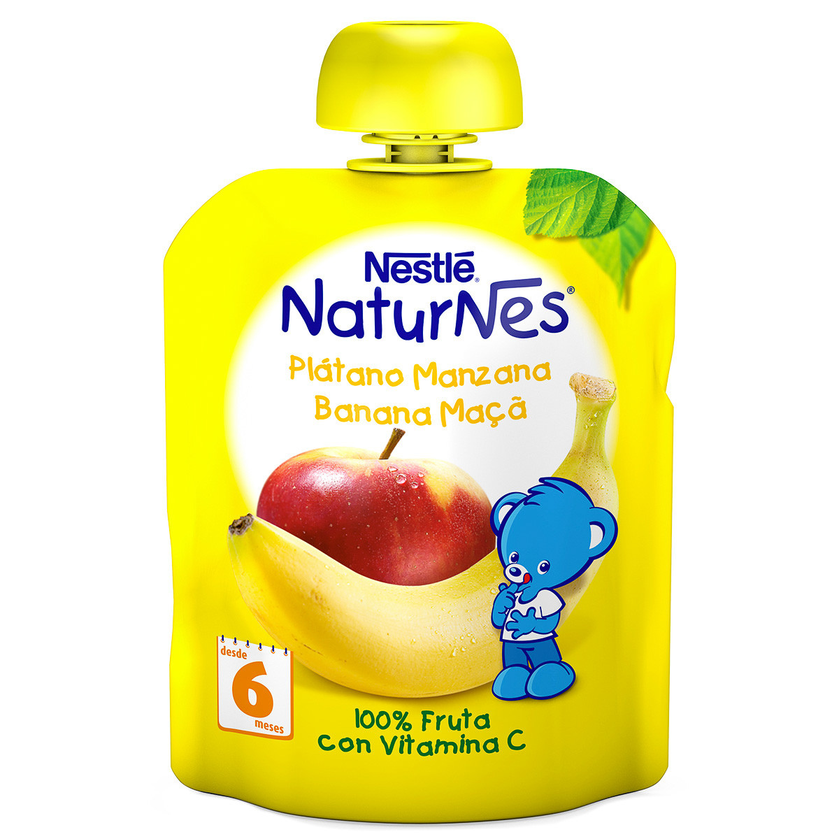 Imagen de Nestlé Natunes bolsita plátano y manzana 90g