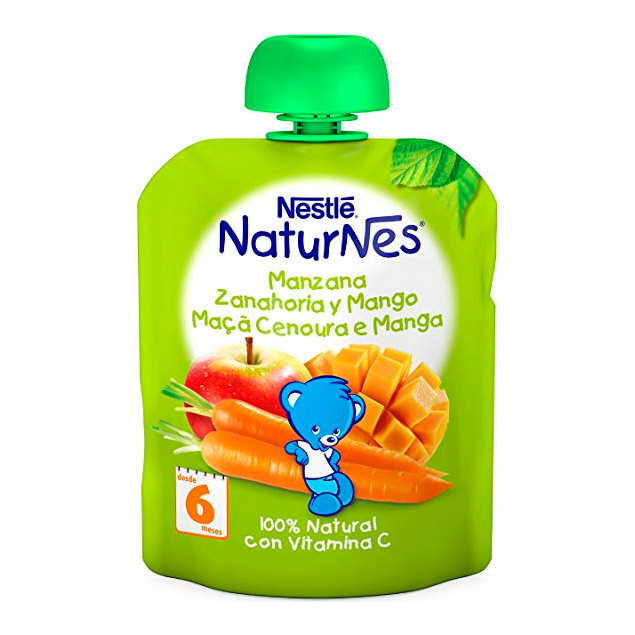 Imagen de Nestlé Natunes bolsita manzana zanahoria y mango 90g