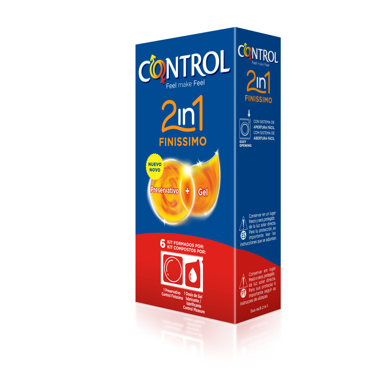 Imagen de Control finisimo 2en1 preservativo+lubricante 6u