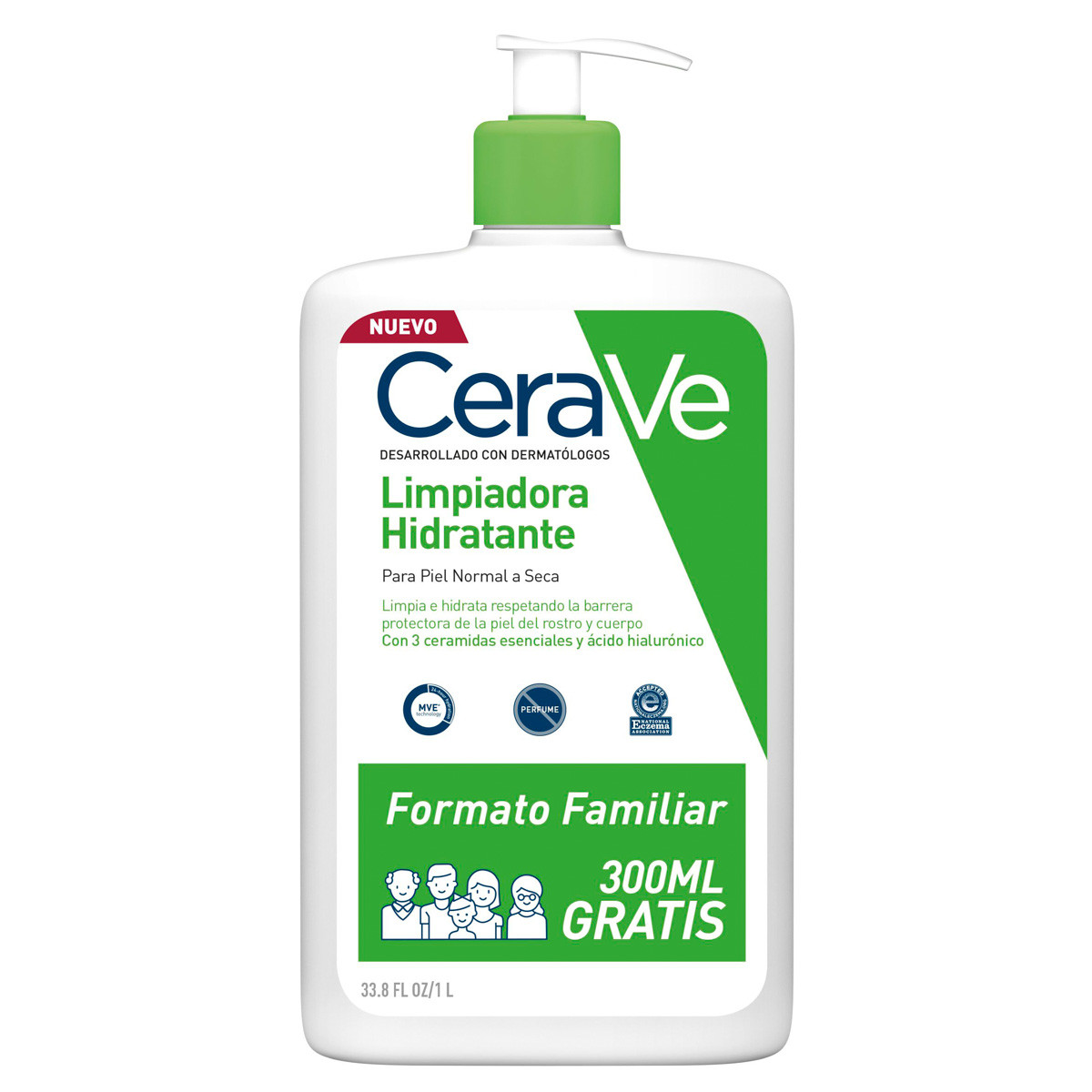 Imagen de Cerave limpiadora hidratante familiar 1L