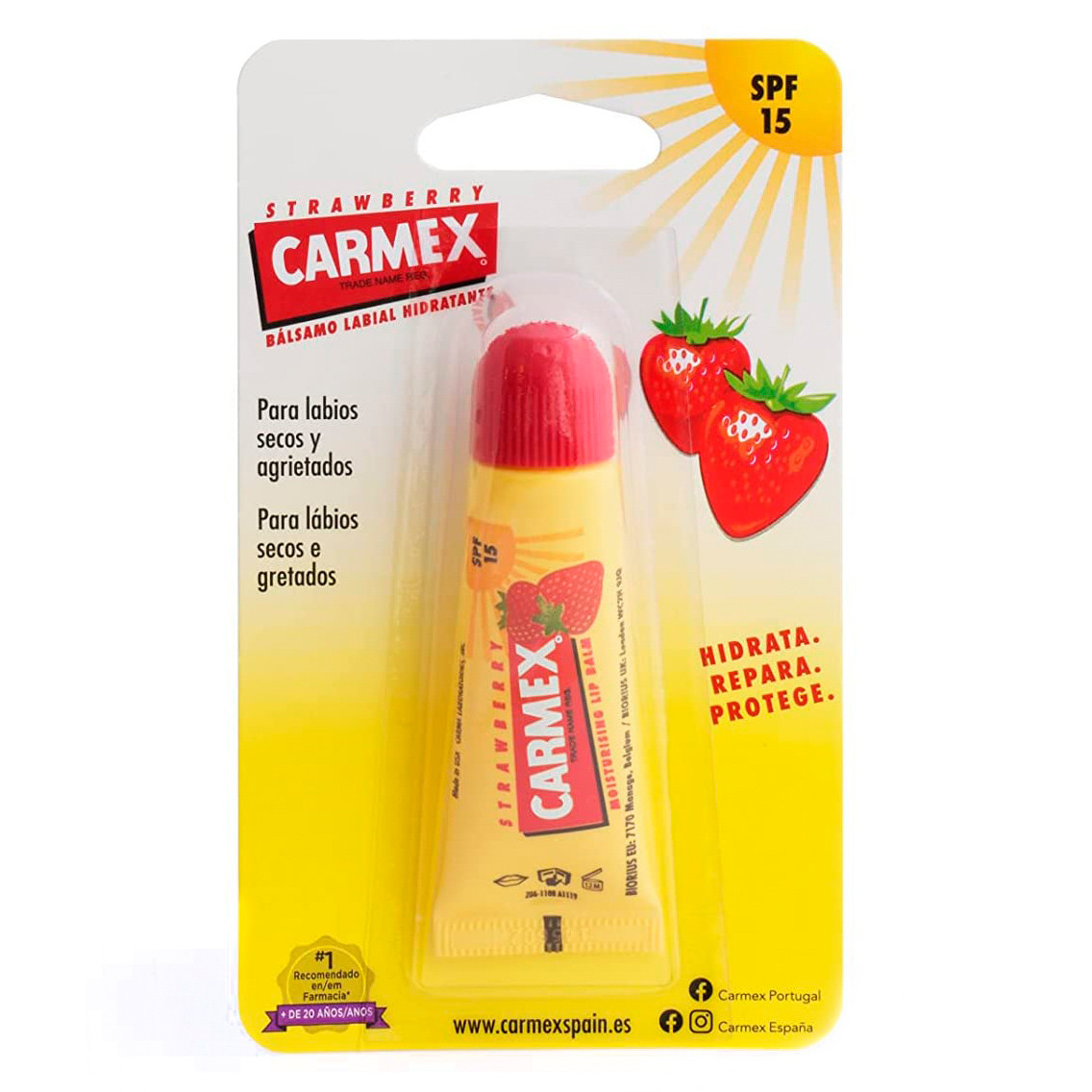 Imagen de Carmex Bálsamo labial fresa tubo 10g