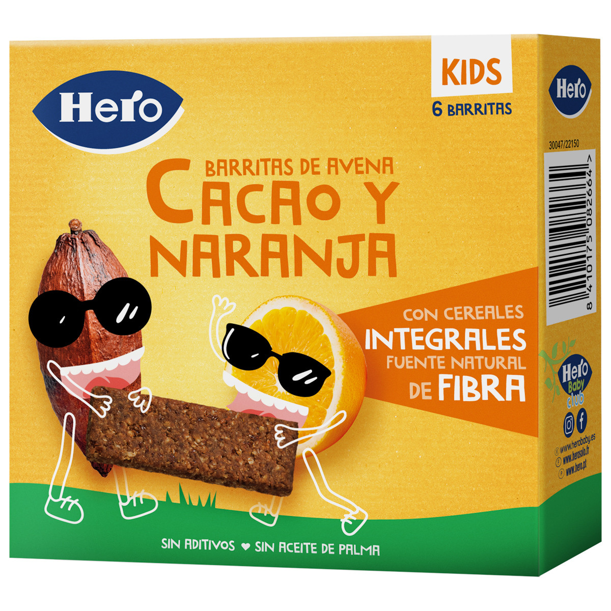 Imagen de Hero snack choco naranja 6 barritas