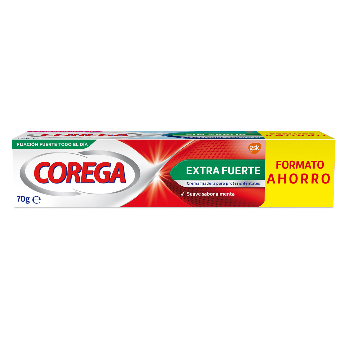 Imagen de Corega Extra Fuerte crema fijadora para prótesis dentales 70g